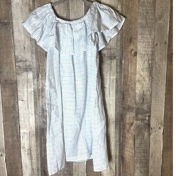 House of Pom Off the Shoulder Linen Dress - Picture 1 of 4